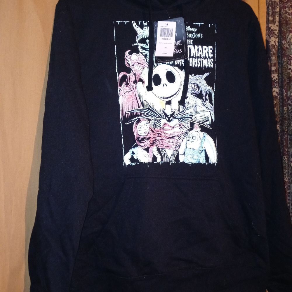 NWT Nightmare Before Christmas Hoodie Sz Large